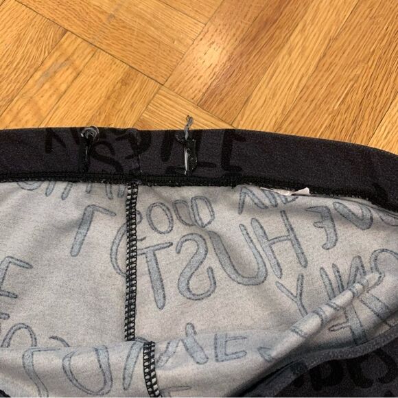 Good Vibes Only Grey and Black Leggings - Picture 2 of 4